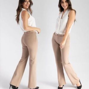Betabrand Classic Dress Pant Khaki Tan Twill Size L no stains or flaws
